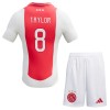 Original Trikotsatz Ajax Amsterdam Kenneth Taylor 8 Heimtrikot 2024-25 Für Kinder